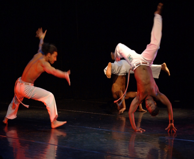 Démonstration de capoeira pendant le festival